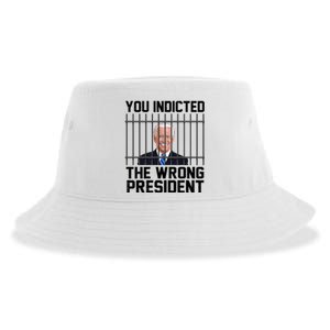 You Indicted The Wrong President Joe Biden Funny Sustainable Bucket Hat