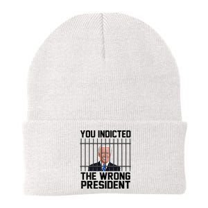 You Indicted The Wrong President Joe Biden Funny Knit Cap Winter Beanie