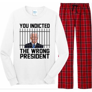 You Indicted The Wrong President Joe Biden Funny Long Sleeve Pajama Set