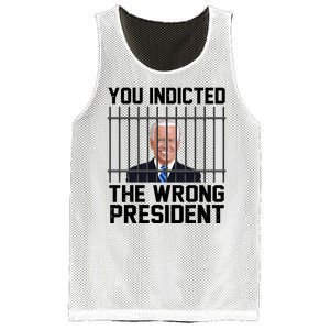 You Indicted The Wrong President Joe Biden Funny Mesh Reversible Basketball Jersey Tank