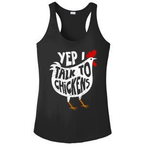 Yep I Talk To Chickens Ladies PosiCharge Competitor Racerback Tank