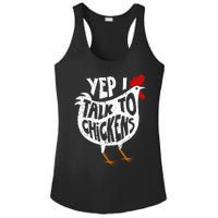 Yep I Talk To Chickens Ladies PosiCharge Competitor Racerback Tank