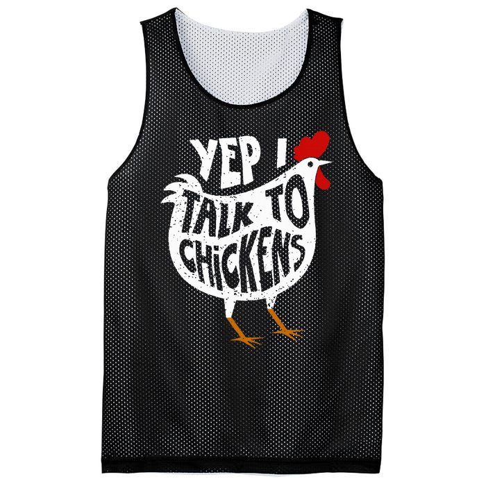 Yep I Talk To Chickens Mesh Reversible Basketball Jersey Tank