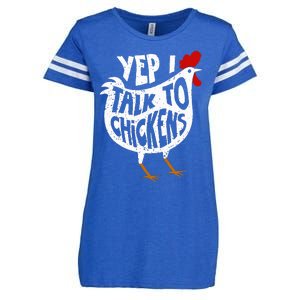 Yep I Talk To Chickens Enza Ladies Jersey Football T-Shirt