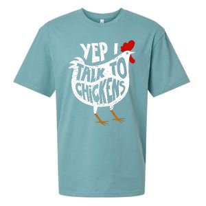 Yep I Talk To Chickens Sueded Cloud Jersey T-Shirt