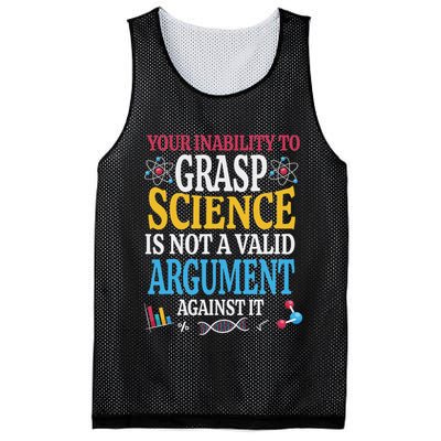 Your Inability To Grasp Science Is Not A Valid Argument Gift Mesh Reversible Basketball Jersey Tank