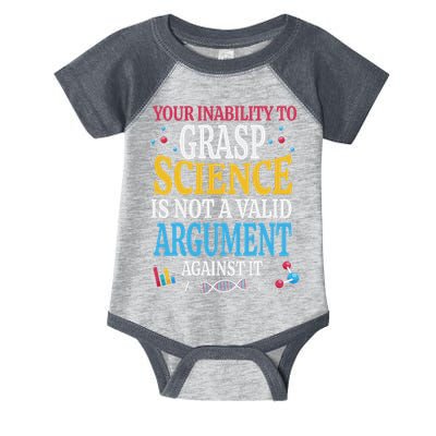 Your Inability To Grasp Science Is Not A Valid Argument Gift Infant Baby Jersey Bodysuit