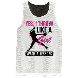 Yes I Throw Like A Girl Cool Pitchers Funny Softball Gift Mesh Reversible Basketball Jersey Tank