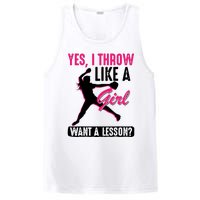 Yes I Throw Like A Girl Cool Pitchers Funny Softball Gift PosiCharge Competitor Tank