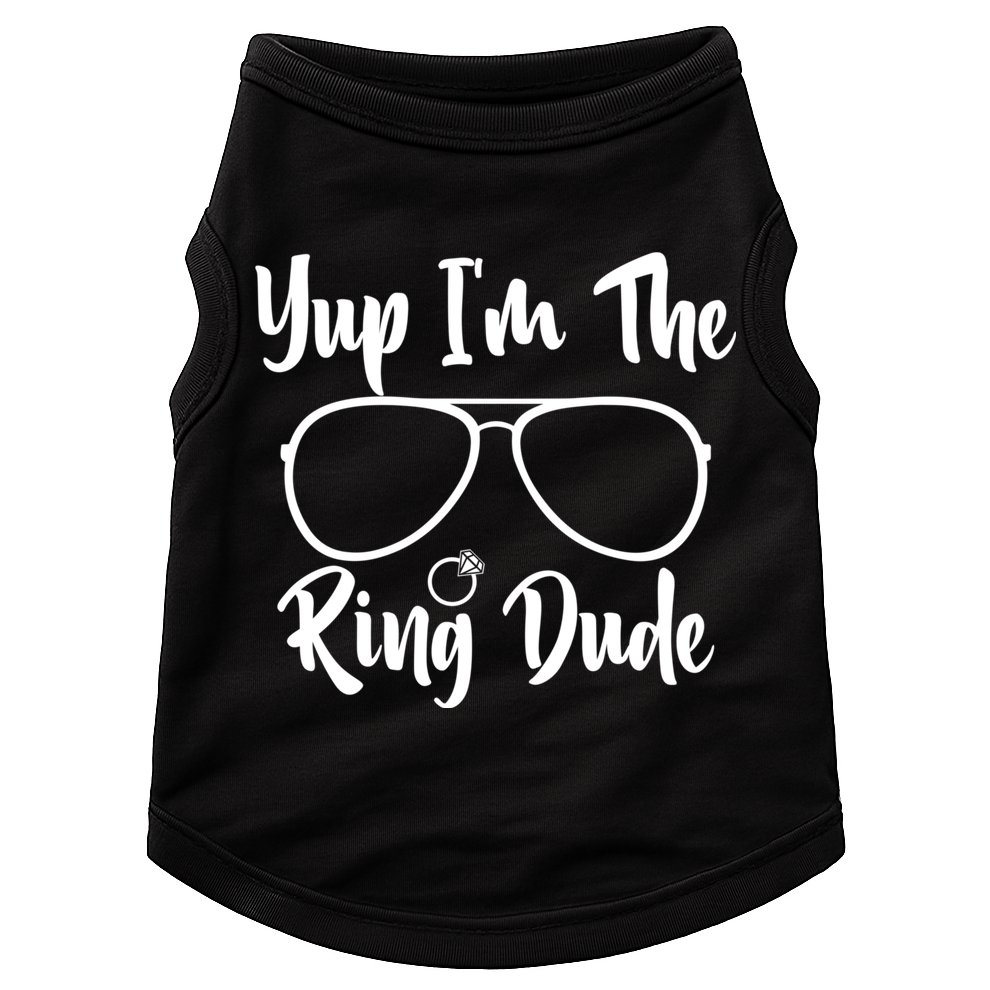 Yup Im The Ring Dude Funny Ring Bearer Wedding Gift Doggie Tank