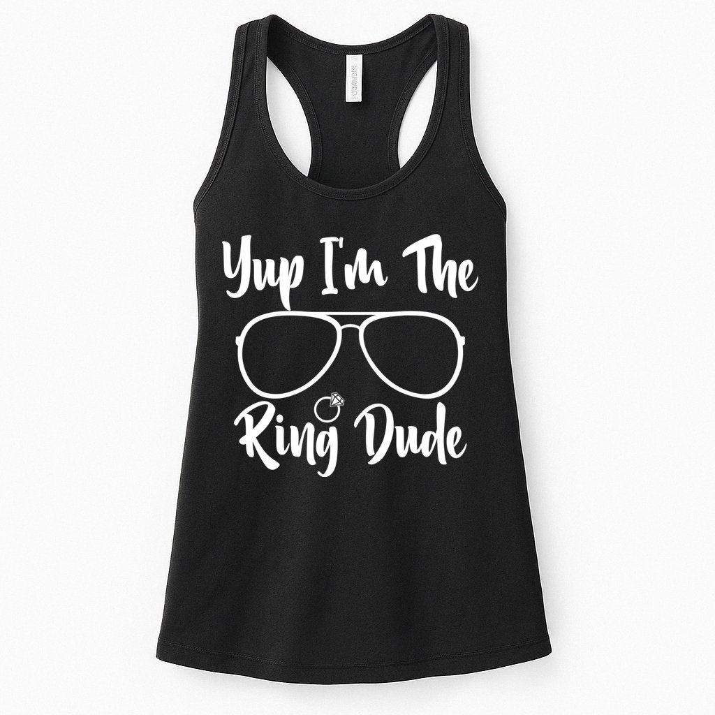 Yup Im The Ring Dude Funny Ring Bearer Wedding Gift Womens Tank Top