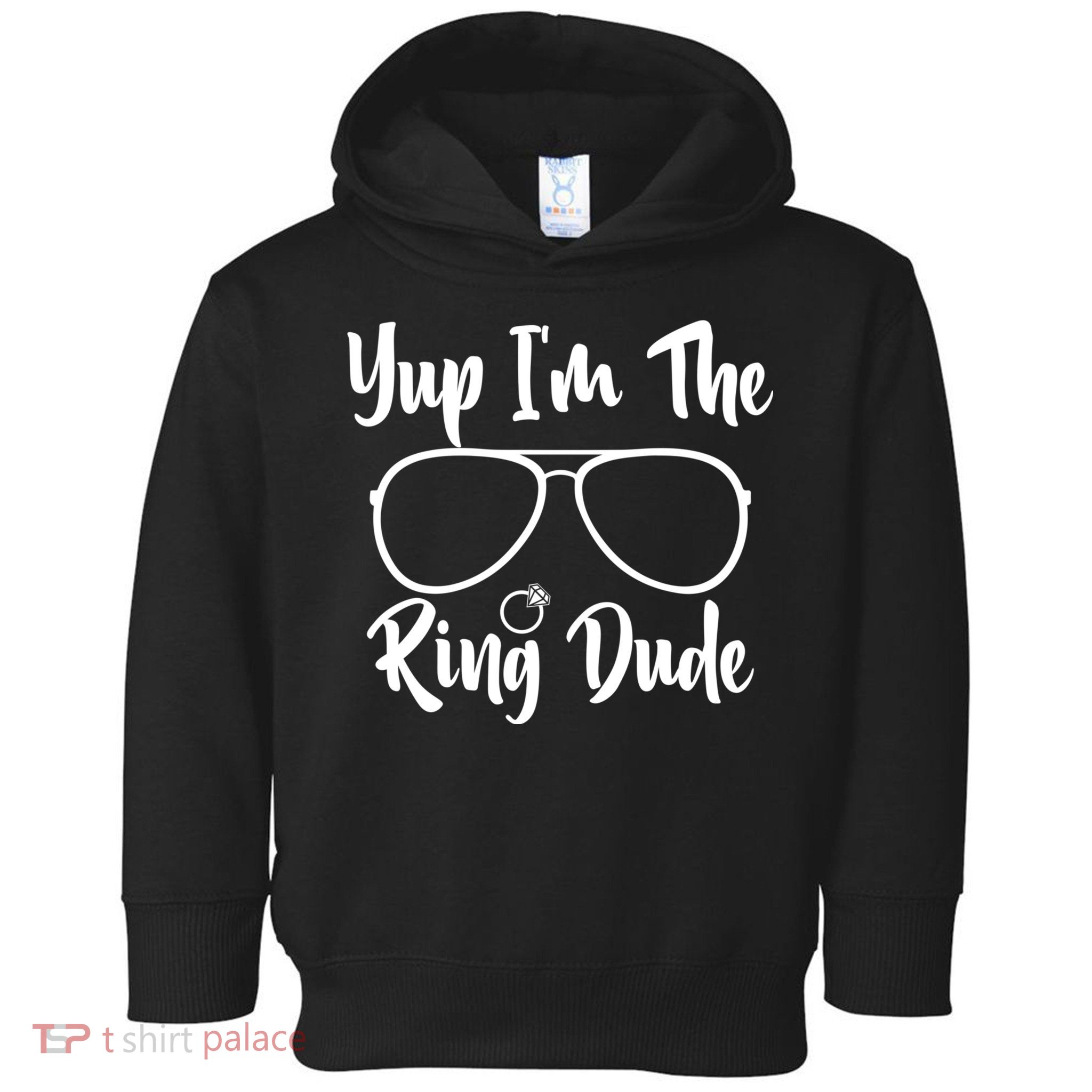 Yup Im The Ring Dude Funny Ring Bearer Wedding Gift Toddler Hoodie