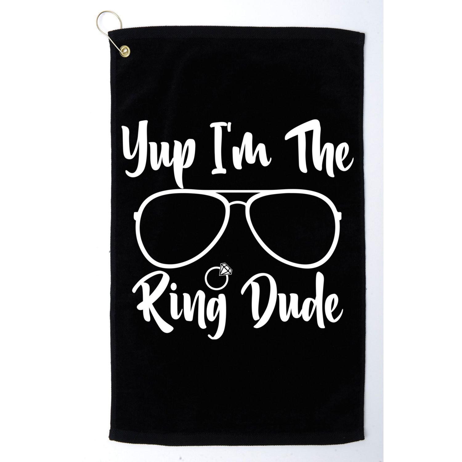 Yup Im The Ring Dude Funny Ring Bearer Wedding Gift Golf Towel