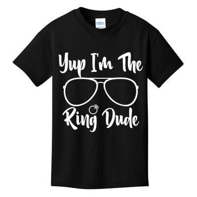 Yup Im The Ring Dude Funny Ring Bearer Wedding Gift Kids T-Shirt