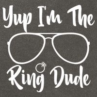Yup Im The Ring Dude Funny Ring Bearer Wedding Gift Cotton Canvas Backpack