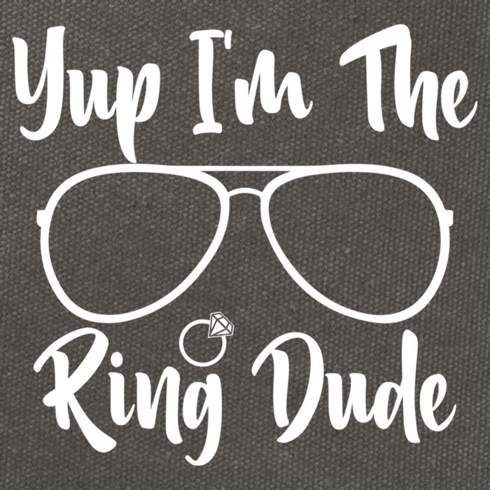 Yup Im The Ring Dude Funny Ring Bearer Wedding Gift Cotton Canvas Backpack