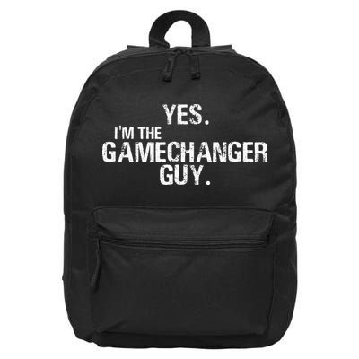 Yes I'm The Gamechanger Guy Funny Baseball 16 in Basic Backpack