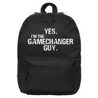 Yes I'm The Gamechanger Guy Funny Baseball 16 in Basic Backpack