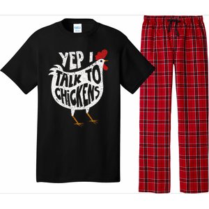 Yep I Talk To Chickens Cute Chicken Buffs Pajama Set