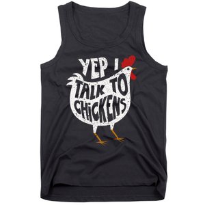 Yep I Talk To Chickens Cute Chicken Buffs Tank Top