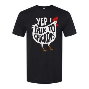 Yep I Talk To Chickens Cute Chicken Buffs Softstyle CVC T-Shirt