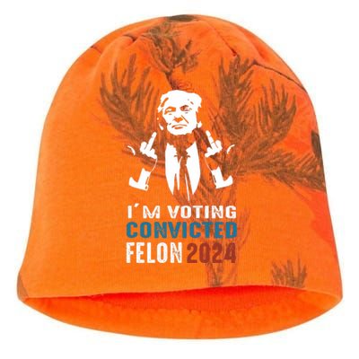 Yes IM Voting Convicted Felon 2024 Kati - Camo Knit Beanie