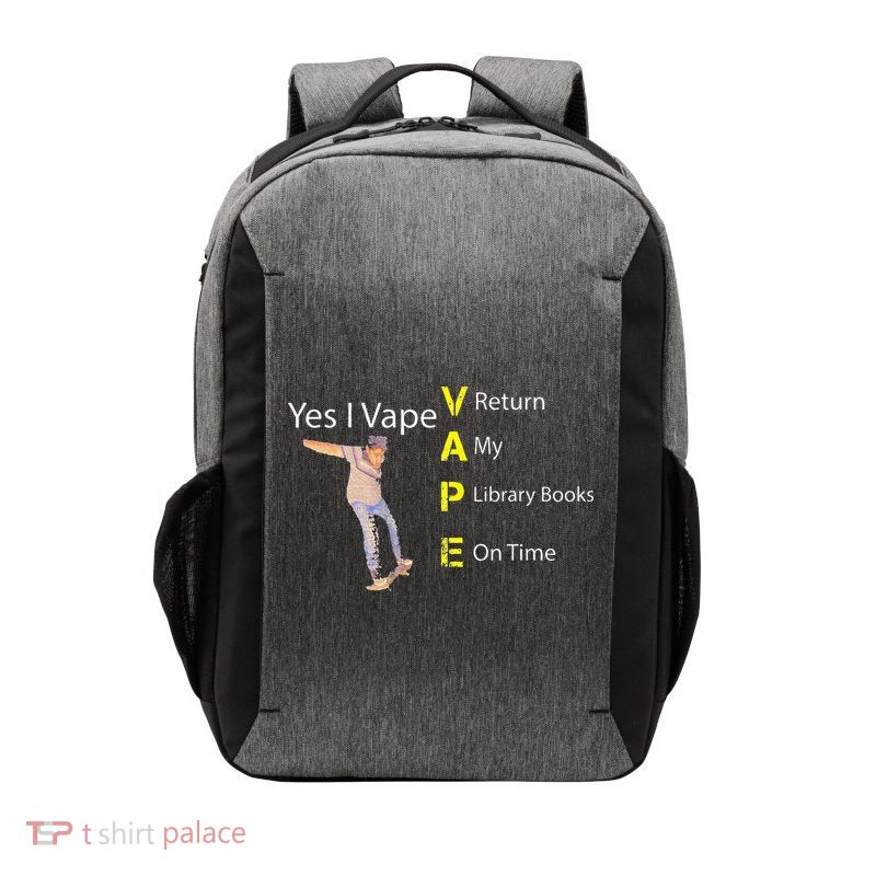 Yes I VAPE Return My Library Books On Time Vector Backpack