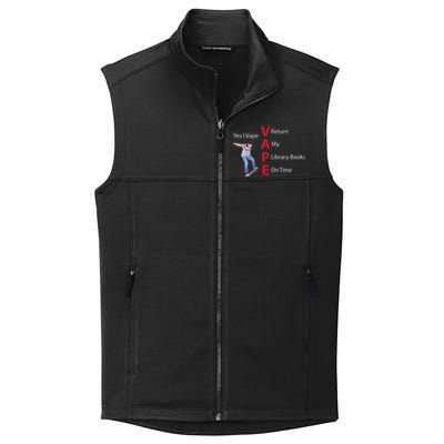 Yes I Vape Return My Library Books On Time Collective Smooth Fleece Vest