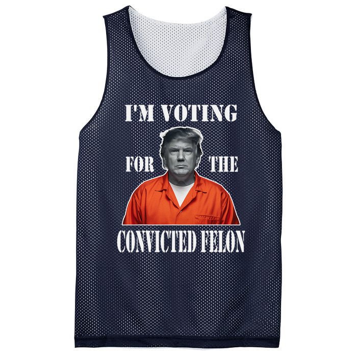 Yes IM Voting Convicted Felon 2024 Mesh Reversible Basketball Jersey Tank