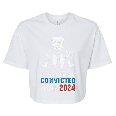 Yes IM Voting Convicted Felon 2024 Bella+Canvas Jersey Crop Tee