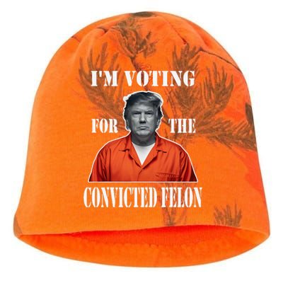 Yes IM Voting Convicted Felon 2024 Kati - Camo Knit Beanie