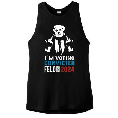 Yes IM Voting Convicted Felon 2024 Ladies PosiCharge Tri-Blend Wicking Tank