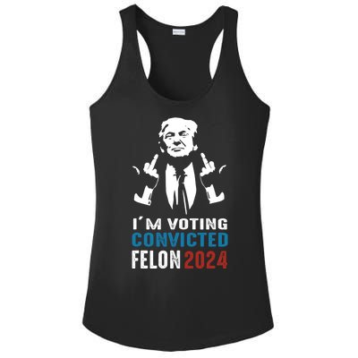 Yes IM Voting Convicted Felon 2024 Ladies PosiCharge Competitor Racerback Tank