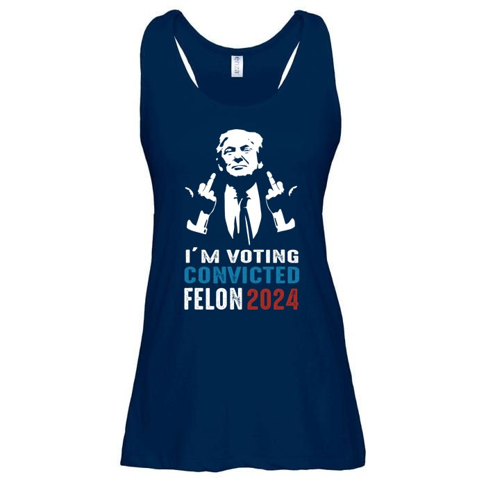 Yes IM Voting Convicted Felon 2024 Ladies Essential Flowy Tank