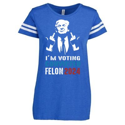 Yes IM Voting Convicted Felon 2024 Enza Ladies Jersey Football T-Shirt