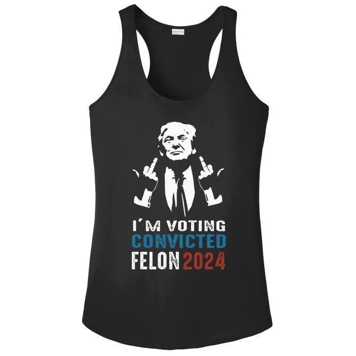 Yes IM Voting Convicted Felon 2024 Ladies PosiCharge Competitor Racerback Tank