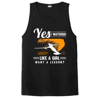 Yes I Waterski Like A Athletes Water Skiing Ski Lover Gift PosiCharge Competitor Tank