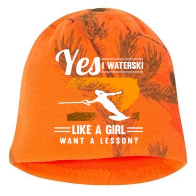 Yes I Waterski Like A Athletes Water Skiing Ski Lover Gift Kati - Camo Knit Beanie