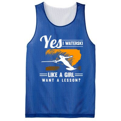 Yes I Waterski Like A Athletes Water Skiing Ski Lover Gift Mesh Reversible Basketball Jersey Tank