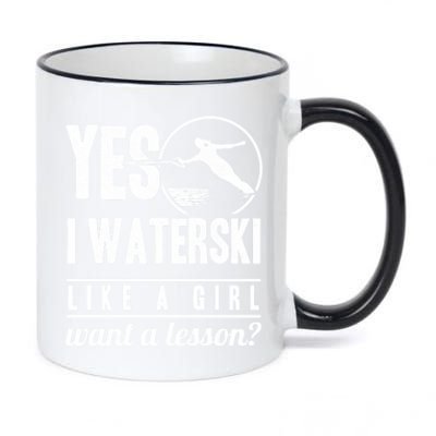 Yes I Waterski Like A Want A Lesson Water Skiing Funny Gift 11oz Black Color Changing Mug