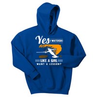 Yes I Waterski Like A Athletes Water Skiing Ski Lover Gift Kids Hoodie