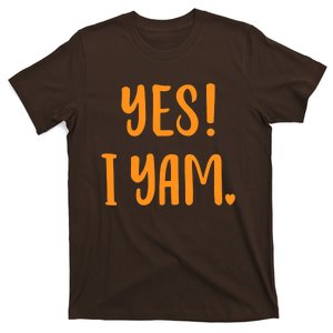 Yes I Yam My Sweet Potato For Matching Couple Thanksgiving T-Shirt