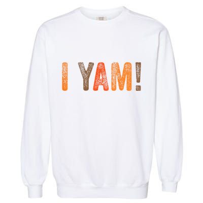 Yes I Yam My Sweet Potato For Matching Couple Thanksgiving Garment-Dyed Sweatshirt