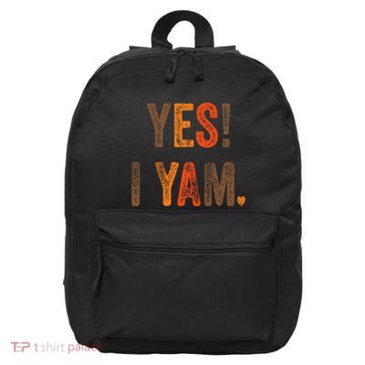Yes I Yam My Sweet Potato For Matching Couple Thanksgiving 16 in Basic Backpack