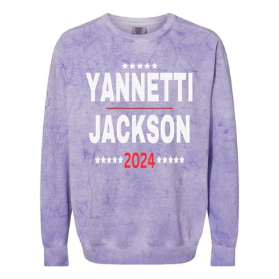 Yannetti Jackson 2024 Vote For Your Favorite Defense Team! Colorblast Crewneck Sweatshirt