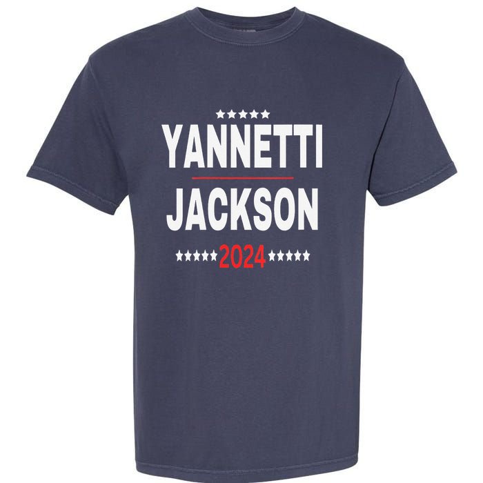 Yannetti Jackson 2024 Vote For Your Favorite Defense Team! Garment-Dyed Heavyweight T-Shirt