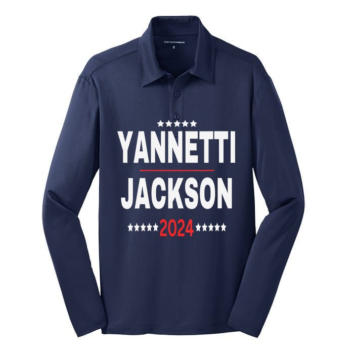 Yannetti Jackson 2024 Vote For Your Favorite Defense Team! Silk Touch Performance Long Sleeve Polo