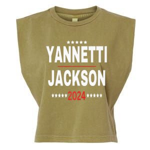 Yannetti Jackson 2024 Vote For Your Favorite Defense Team Garment-Dyed Women's Muscle Tee