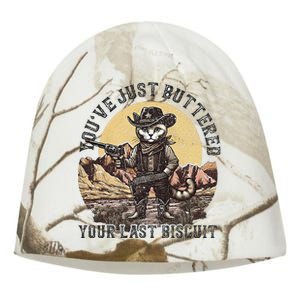 YouVe Just Buttered Your Last Biscuit Western Cat Cowboy Kati - Camo Knit Beanie