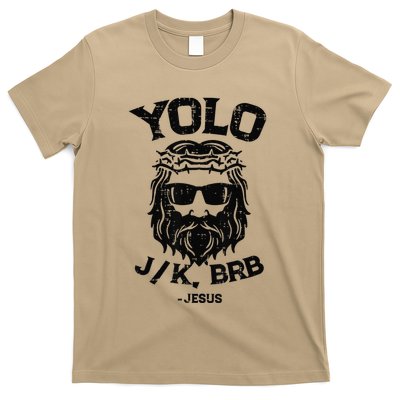 Yolo Jk Brb Jesus Funny Easter Day Ressurection Christians T-Shirt
